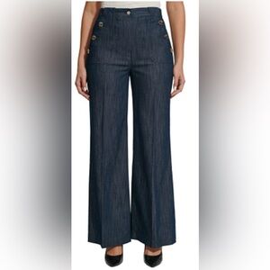 Tommy Hilfiger Dark Blue Wide Leg Sailor Jeans